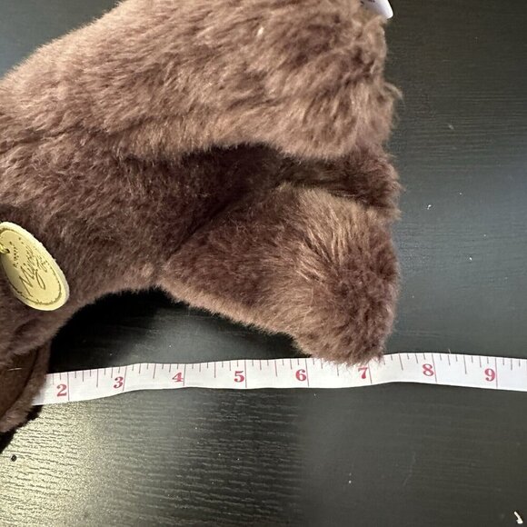 Miyoni by Aurora Tots Chocolate Lab Plush Puppy Dog with Neck Tag 8" - Picture 6 of 7